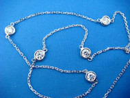 1 CARAT T.W. DIAMOND BY THE YARD 5 STATION NECKLACE 18 INCHES