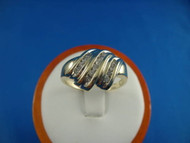 14K Yellow Gold and Genuine Diamonds Ladies Ring 0.30 TCW Size 8.25
