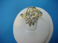 Yellow Gold Free Style Diamond Ring