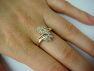14k Yellow Gold Ladies Freestyle Diamond Ring