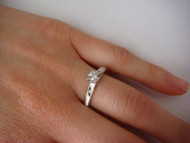 14k White and Yellow Gold Diamond Engagement Ring