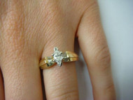 14k Yellow Gold Marquise and Baguette Engagement Ring