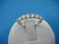 14k White Gold 8 Diamonds Wedding-Anniversary Band-Ring