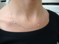 1 CARAT T.W. DIAMONDS BY THE YARD NECKLACE WHITE GOLD 