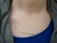 14K ROSE GOLD DIAMONDS BY THE YARD 0.35 CT T.W. 5 STATIONS NECKLACE