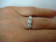 Elegant 0.85 Carat T.W. Diamond Engagement Past, Present & Future Ring