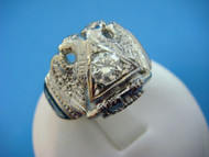 Masonic Vintage Heavy Ring With Large Diamond