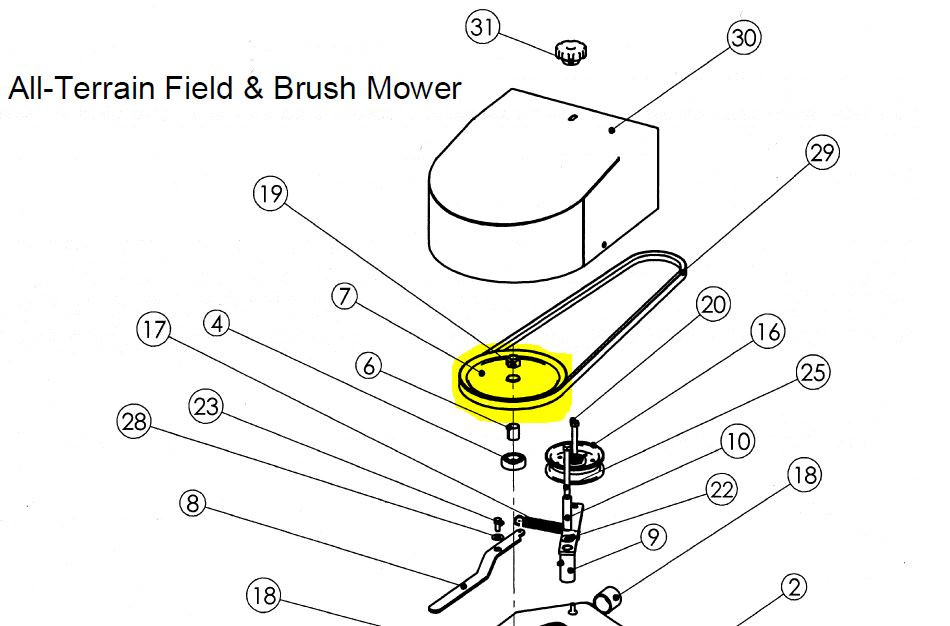 ♥♥♥ DR Power 164451 DR Mower 164451 Pulley, V-belt, 8.5 In, 7 Gauge