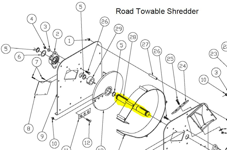 16706 } FLYWHEEL SHAFT CPRL9