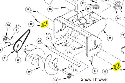 18123 } 181231 SKID SHOE SNOW THROW