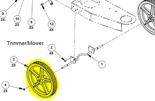 31108 } 311081 WHEEL 14IN 5 SPOKE
