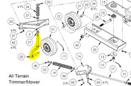 32232 } 322321 CASTER 9 X 3.5 ARM F