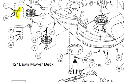 35017 } 350171 BELT GUIDE LAWN DECK