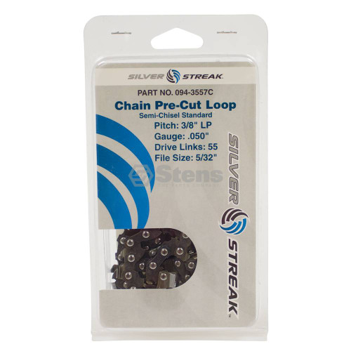094-3557C } Chain Loop Clamshell 55 DL / 3/8" LP, .050, S-Chisel Standard