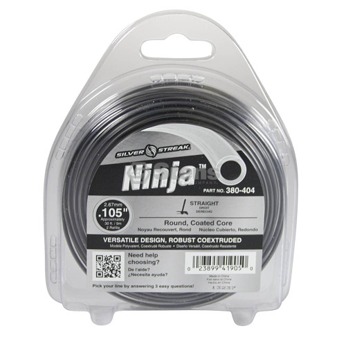 380-404 } Ninja Trimmer Line / .105 Clam Shell