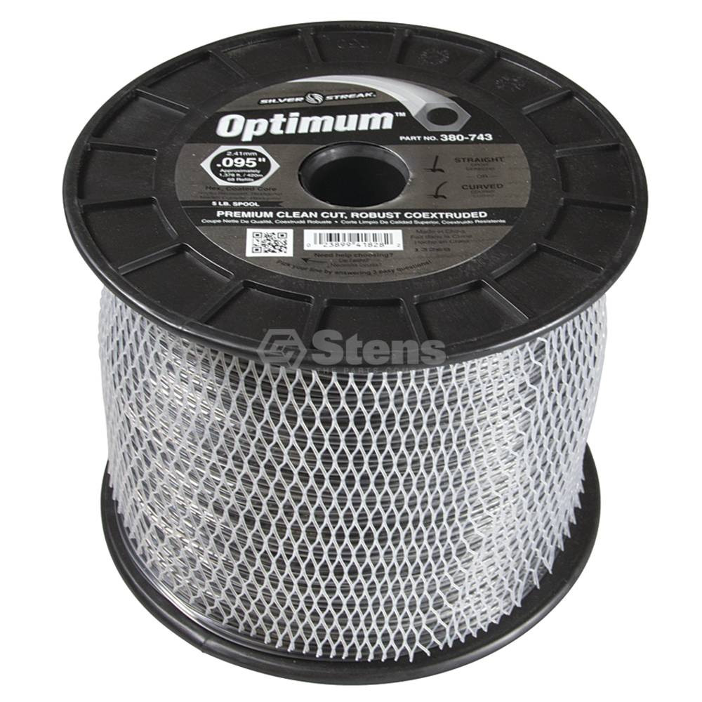 Stens 380-642 Silver Streak Fire Trimmer Line – .095″ X 5lb Spool, Made In Vietnam