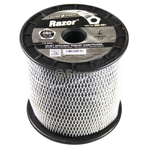 380-931 } Razor Trimmer Line / .080 3 lb. Spool