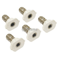 758-062 } 1/4" Composite Spray Nozzles / 3.0 Size, White, 5 Pack