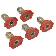 758-063 } 1/4" Composite Spray Nozzles / 3.5 Size, Red, 5 Pack