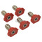 758-067 } 1/4" Composite Spray Nozzles / 4.0 Size, Red, 5 Pack