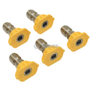 758-075 } 1/4" Composite Spray Nozzles / 3.5 Size, Yellow, 5 Pack