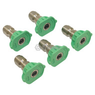758-087 } 1/4" Composite Spray Nozzles / 3.5 Size, Green, 5 Pack