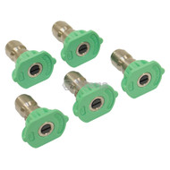 758-091 } 1/4" Composite Spray Nozzles / 4.0 Size, Green, 5 Pack