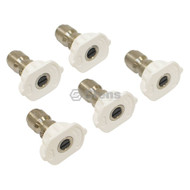 758-103 } 1/4" Composite Spray Nozzles / 4.0 Size, White, 5 Pack