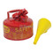 765-180 } Metal Safety Fuel Can / Eagle 1 Gallon With Funnel