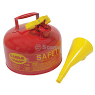 765-184 } Metal Safety Fuel Can / Eagle 2 Gallon With Funnel