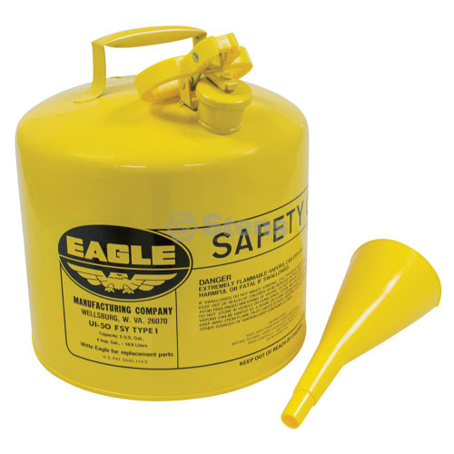 765-200 } Metal Safety Diesel Can / Eagle 5 Gallon With Funnel