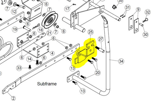 103082 } LEFT REAR SUPPORT