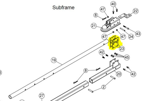 104641 } HITCH SUPPORT PLATE