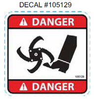 105129 } DECAL DANGER TINES