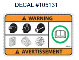 105131 } DECAL WARNING SAFETY