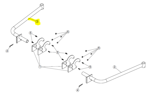 105338 } LEFT WHEEL SUPPORT