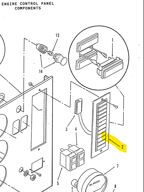 322-036002 } LAMP ASSY-12 LIGHT