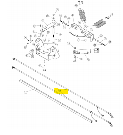 106457 } HYDRAULIC HOSE ASSEMBLY