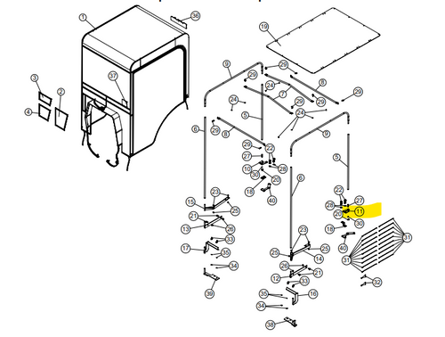 106657 } LEFT REAR SUPPORT