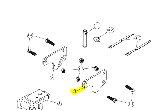 107375 } RIGHT HITCH SUPPORT