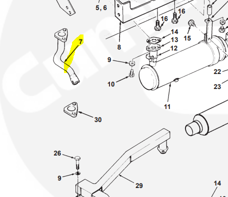 154-2662 } TUBE-EXHAUST