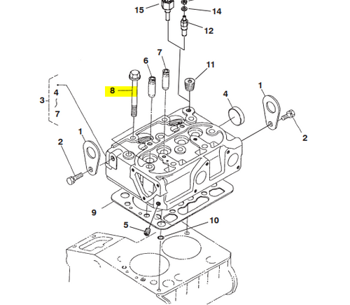 185-5503 } BOLT-CYL HEAD