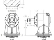 107509 } GEAR BOX 90° 1:1.47 SMOOTH (40 HP)