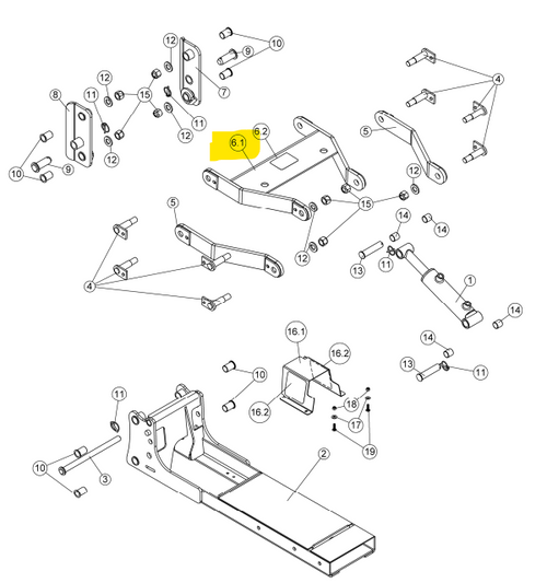107863 } LIFT ARM #106532 WITH SAFETY DECAL