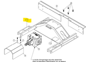 108028 } GEARBOX SUPPORT #107999 W/ SAFETY DECAL