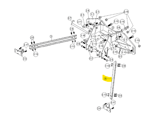 109058 } LEFT BRACE ARM