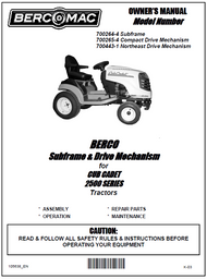 700265-4 } Subframe & Drive Mechanism for CUB CADET 2500 SERIES Tractors