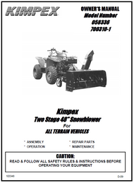 58336 } Kimpex Two Stage 48" Snowblower For ALL TERRAIN VEHICLES