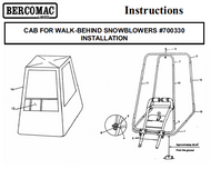 700330 } Cab for walk behind snowblowers