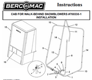 700330-1 } Cab for walk behind snowblowers